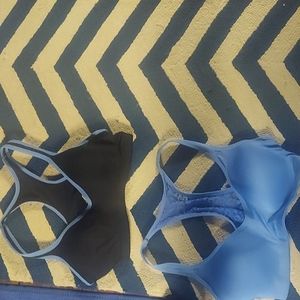 Fitness tops Blue/Black with blue trim